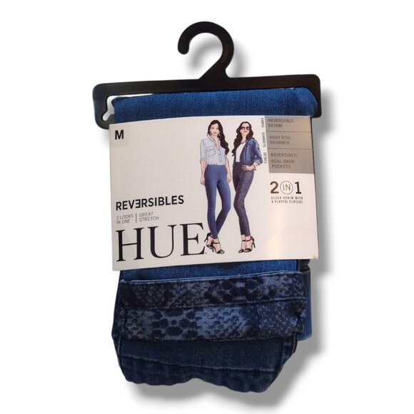 HUE High Rise Reversible Denim Leggings - Picture 8 of 9